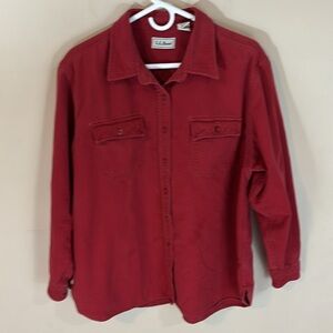 L.L. Bean Red  100% Cotton  Heritage Chamois Button Down Shirt  Size 1X